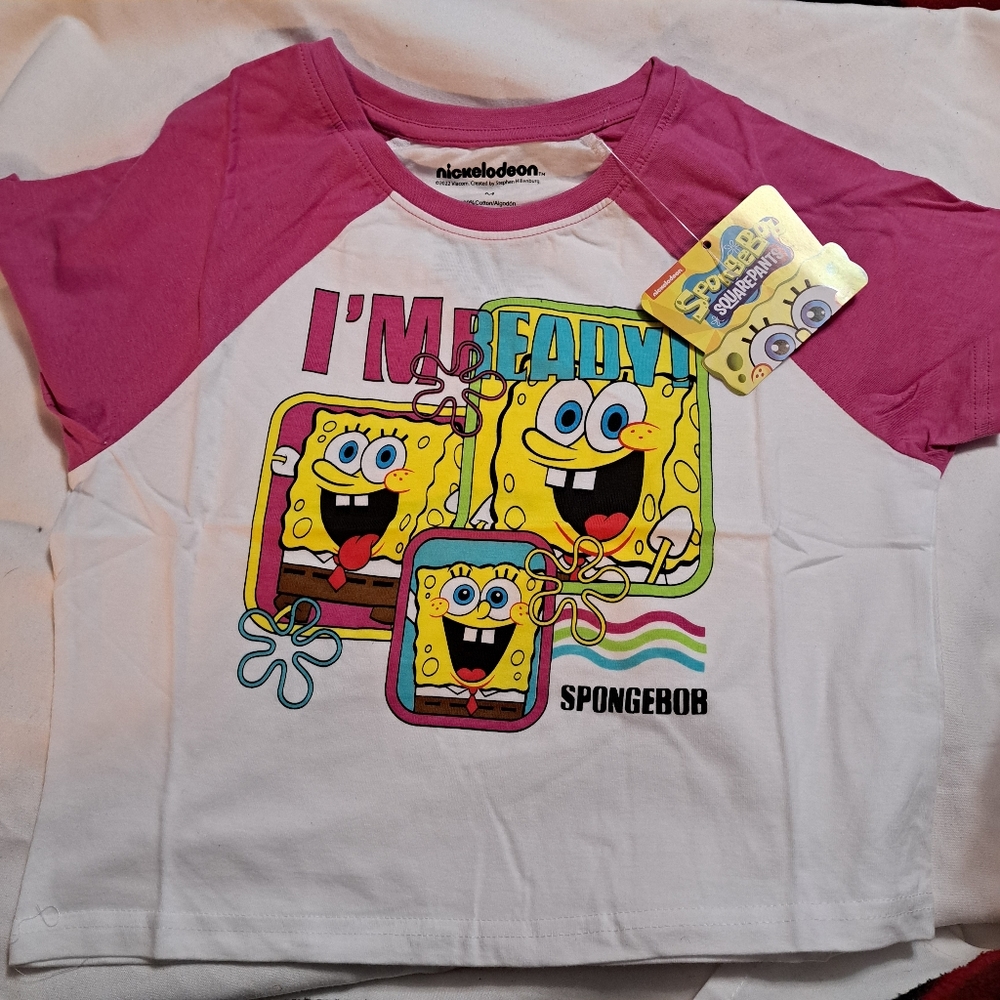 Women's SpongeBob Cropped T-shirt L